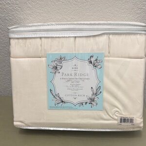 Cotton Rich King Sheet Set in Cream